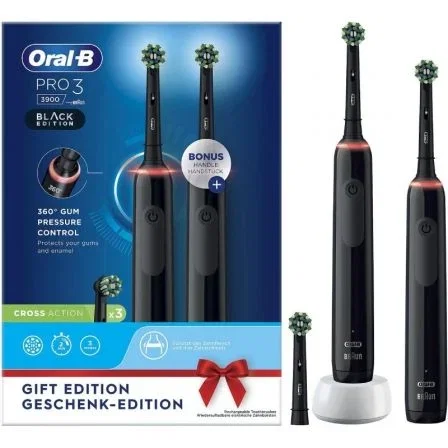 Oral-B PRO 3 3900 Duo Black Edition Pack 2 Uds Oral-B PRO 3 3900 Duo Black Edition Pack 2 Uds